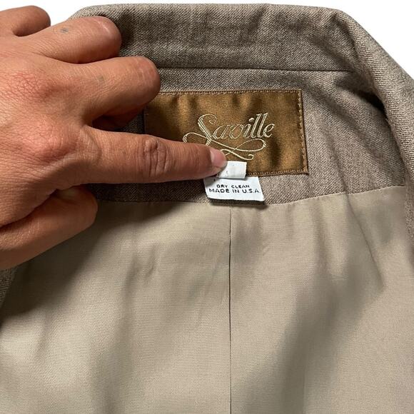 Saville 100% Wool Blazer Size 6 Double-Breasted Fully Lined Classic Tailored - Picture 10 of 14